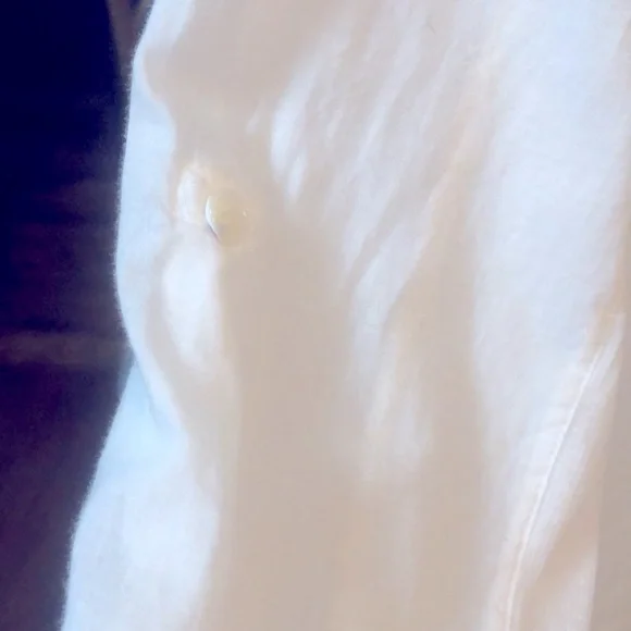 James Perse Standard Button Front Shirt White 100% Cotton Size Med. - Picture 6 of 9